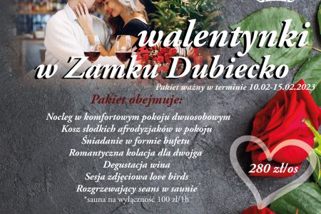Oferty walentynkowe 2023 - Walentynki w Zamku Dubiecko