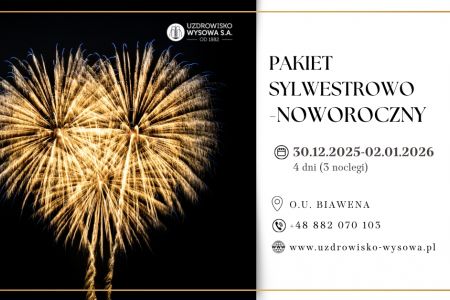 Sylwester 2025/26 - Sylwester, biesiada i relaks w SPA - w sercu Beskidu Niskiego