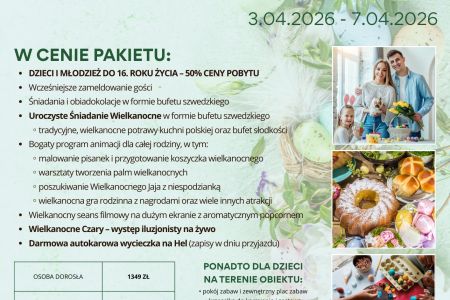 Pakiety wielkanocne 2026 - Wielkanoc nad Morzem